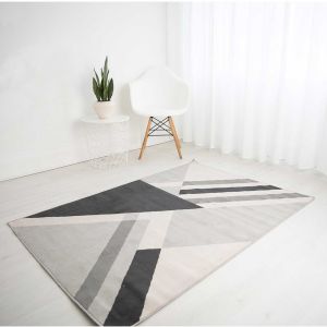 Balletto 186B Beige Anthra Geometric Modern Rug by Ultimate Rug