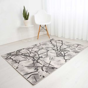 Balletto 19NA Beige Anthra Abstract Modern Rug by Ultimate Rug