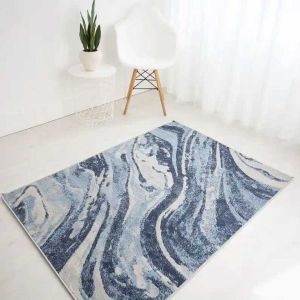 Balletto 21EA Blue Abstract Modern Rug by Ultimate Rug