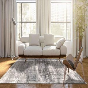 Louis De Poortere Modern Abstract Mad Men Griff Rugs 8420 in Jersey Stone