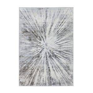 Abstract D149A Burst Grey Modern Rug By Oriental Weavers