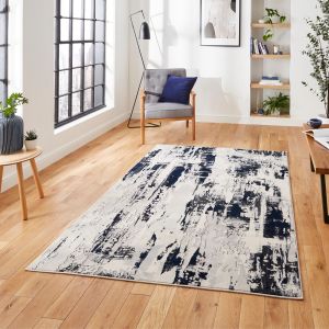 Think Rugs Apollo GR579 Grey Navy Abstract Rug
