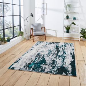 Think Rugs Apollo GR580 Grey Green Abstract Rug