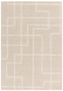 Asiatic Ada Sand Geometric Linear Path Handwoven Wool Rug 