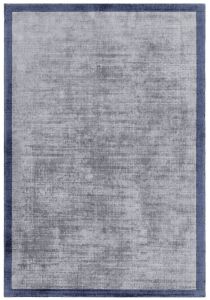 Asiatic Blade Border Airforce Navy Plain Contemporary Hand woven Rug