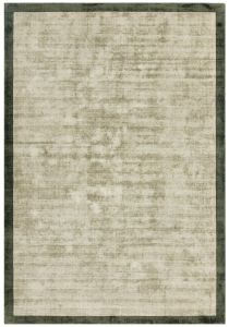 Asiatic Blade Border Sage Olive Plain Contemporary Hand woven Rug