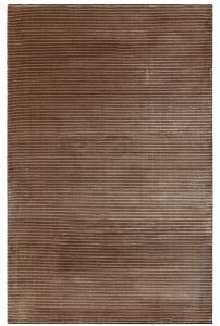 Asiatic Kuza Plain Striped Terracotta Contemporary Polypropylene Rug