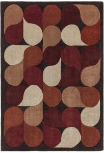 Asiatic Romy 14 Jive Red Modern Abstract Hand Tufted PET Rug
