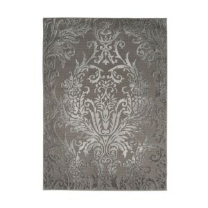 Avery Damask Grey Abstract Modern Rug By Oriental Weavers  