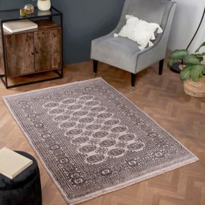HMC Bokhara Grey Hand Knotted Traditional Rug