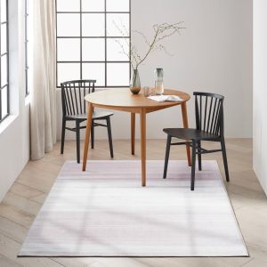 Launder LDR01 CK031 Ivory Abstract Washable Flatweave Rug By Calvin Klein