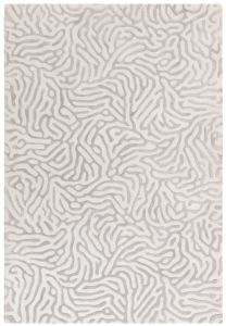 Katherine Carnaby Coral Grey Silver Abstract Rug