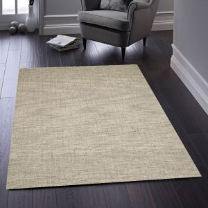 Country Tweed Plain Wool Rugs in Oyster
