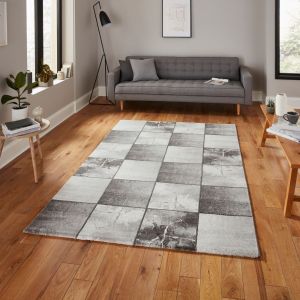 Craft 23495 Abstract Rugs in Ivory Silver