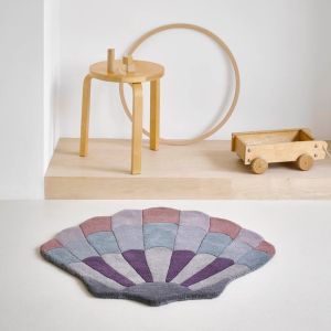 Shell Wool Kids Rugs 141308 in Lilac By Brink and Campman