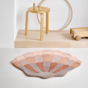 Shell Wool Kids Rugs 141302 in Powder By Brink and Campman