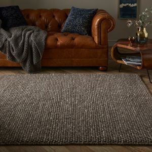 Delilah Mottled Taupe Textured Rug By Esselle