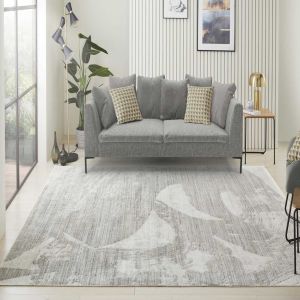 Dune DU155 White Grey Abstract Wool Rug By Concept Looms