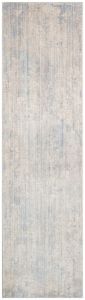 Essence Distressed Abstract ESSC02 Runner Rugs in Silver Blue