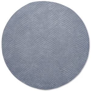 Wedgwood Folia 38904 Cool Grey Hand Tufted Wool Circle Rug