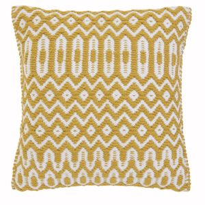 Asiatic Halsey Mustard Geometric Cushion