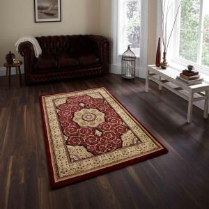 Heritage 4400 Traditional Medallion Rugs in Red
