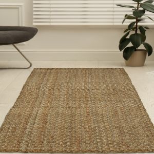 Indian Jute Natural Plain Hand Woven Rug by Oriental Weavers 
