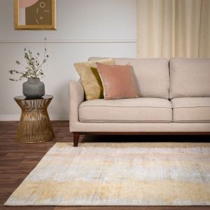 Juno Abstract Rugs in Citrine Yellow