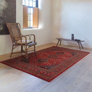 Kashqai 4345 300 Red Traditional Wool Rug By Mastercraft