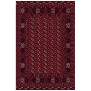 Kashqai 4378 300 Red Traditional Bokhara Wool Rug by Mastercraft