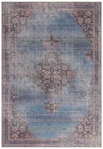 Kaya Dana KY08 Traditional Persian Medallion Rugs in Blue Red