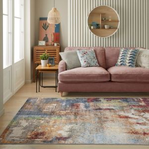 Lux Washable LUX05 Multicolour Abstract Rug By Concept Looms