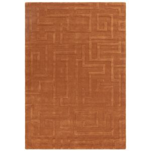 Maze Rust Abstract Rug By Asiatic 