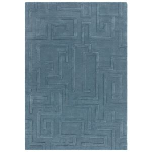 Maze Teal Abstract Rug By Asiatic 