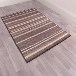 Stripe Rugs in Chocolate by Rugstyle