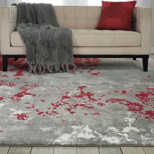 Nourison Twilight Rugs TWI21 by Nourison in Grey and Red