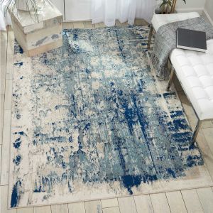 Maxell MAE16 Abstract Rugs by Nourison in Ivory Blue