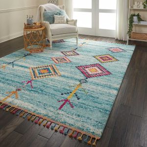 Nomad Rugs NMD04 by Nourison in Aqua