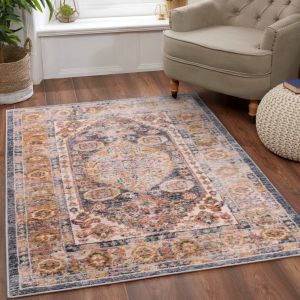 Nova 8879 Traditional Rugs in Blue