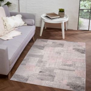 Spectrum Modern Abstract Rug in Pink