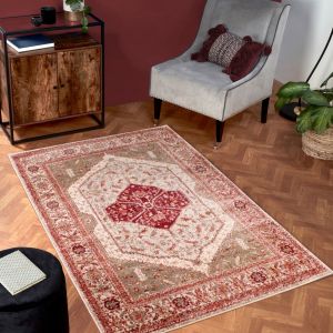 Ultimate Rug Orient 2529 Cream Red Traditional Rug