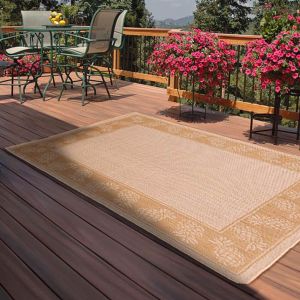 Indoor Outdoor Pineapple Rugs in Natural by Rugstyle