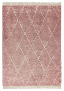 Rocco Diamond Boho Moroccan Rugs RC09 in Pink
