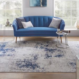 Concept Looms Rossa ROS03 Blue Abstract Rug