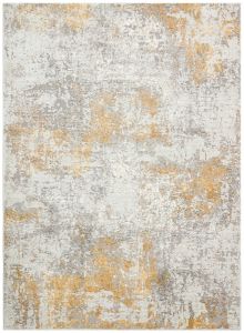 Rossa Abstract Rug By Concept Loom ROS03 in Silver Gold