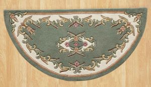Royal Aubusson Half Moon rugs in Green