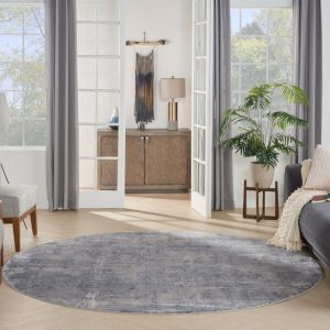 Rustic Textures RUS06 Abstract Circle Rugs in Grey beige