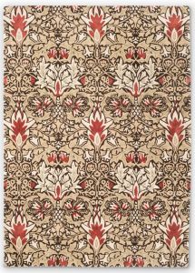 Snakeshead Floral Rugs 127200 in Chocolate Spice by William Morris