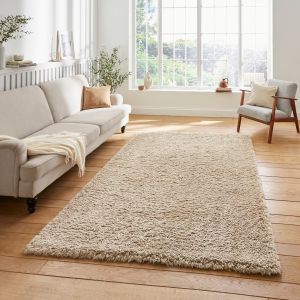 Think Rugs Solace 0961 Beige Shaggy Rug