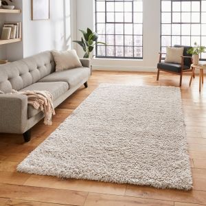 Think Rugs Solace 0961 Ivory Shaggy Rug
